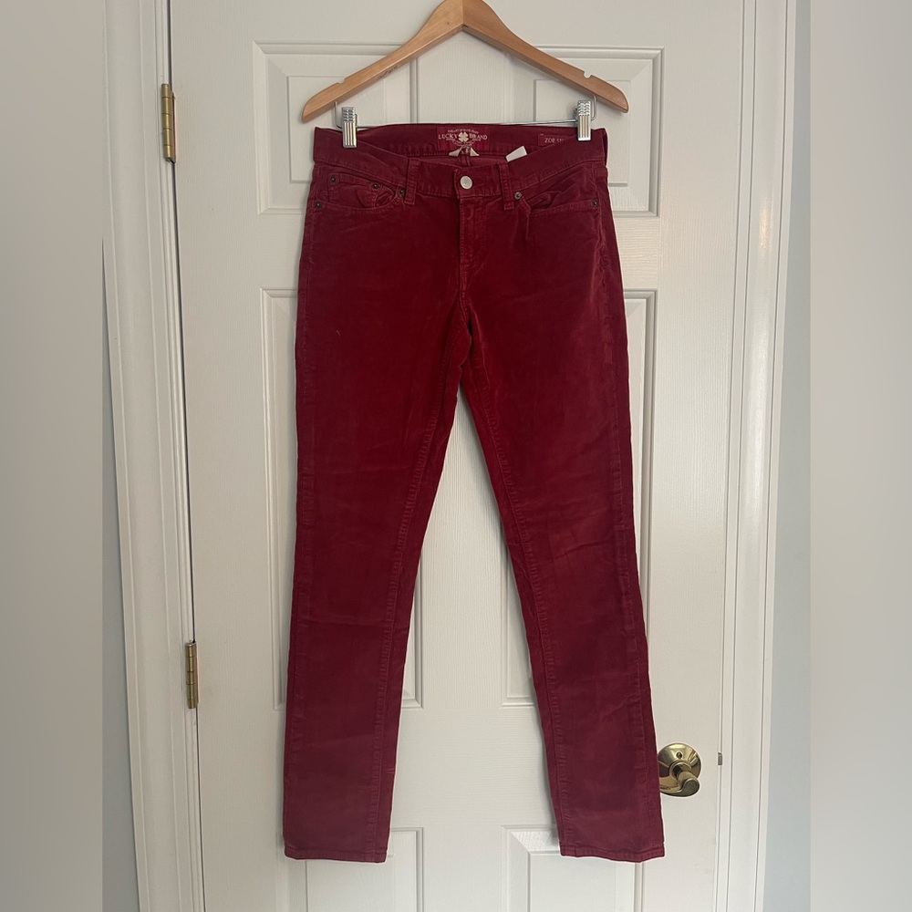 Lucky Brand Red Corduroy Jeans